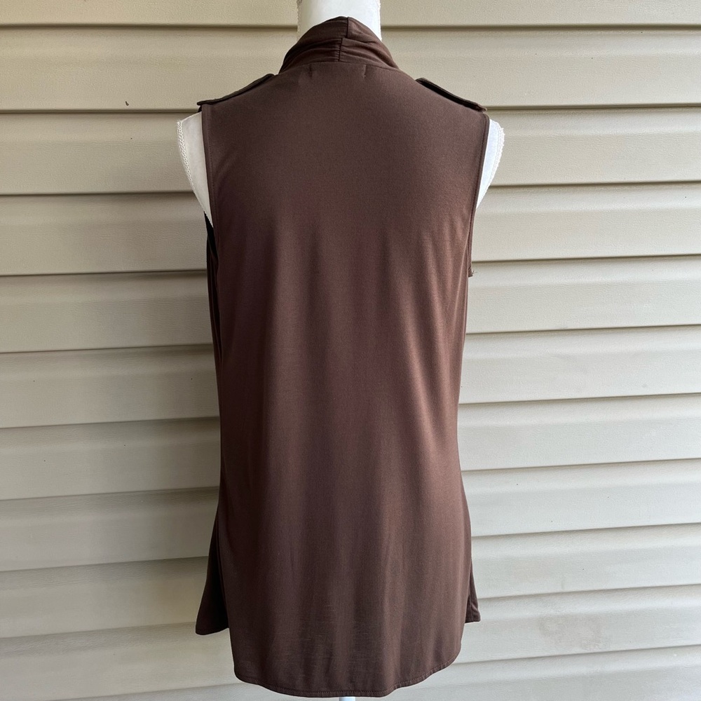 •Liz Claiborne• NWT Long Open Vest/Sleeveless Duster - Size Small - Picture 6 of 9